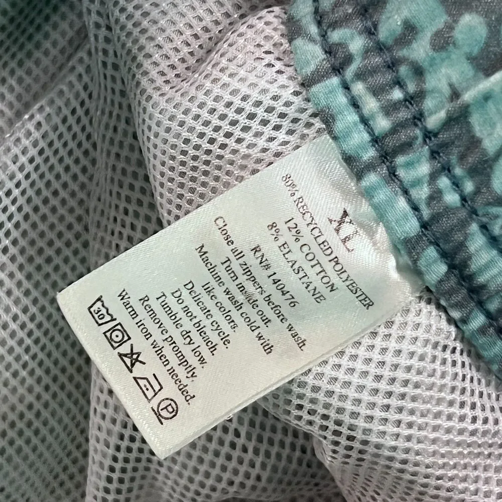 Faherty Brand Swim Trunks Lot of 3 Mens XL Board Shorts Floral Colorblock Blue